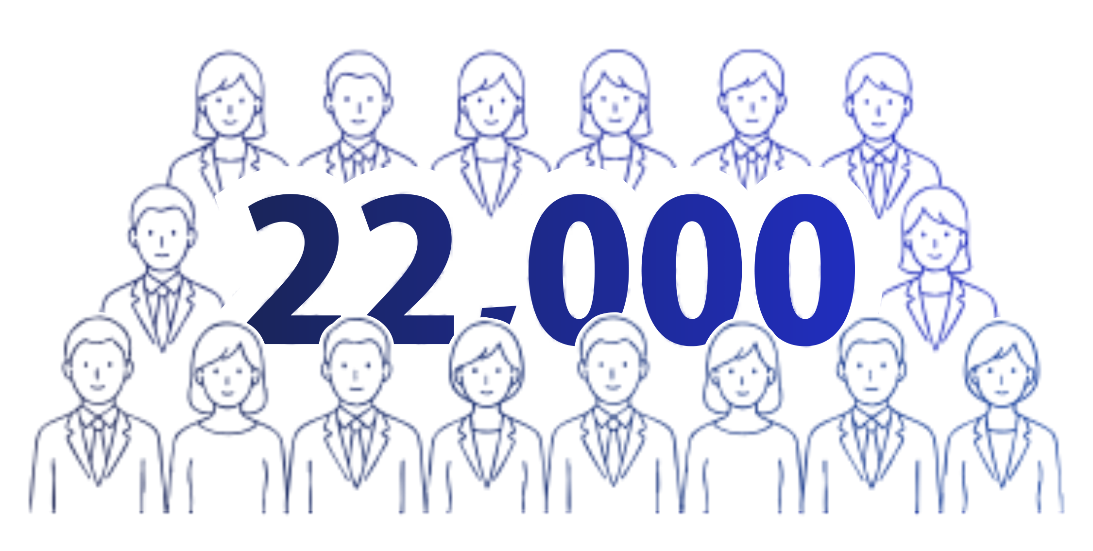 全国22,000名の登録スタッフ